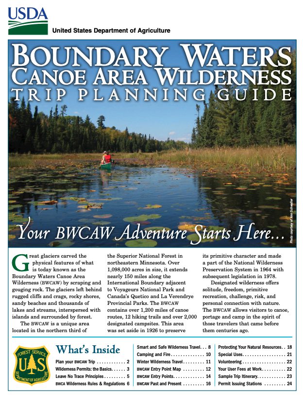 Boundary Waters Canoe Area Wilderness Trip Planning Guide