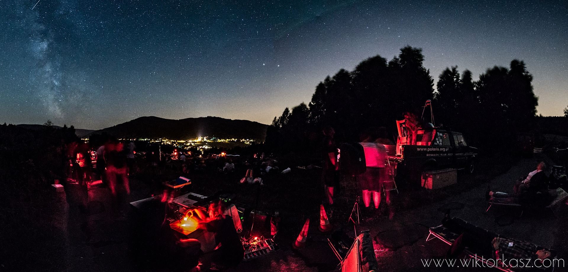People gather for an event to view the stars.